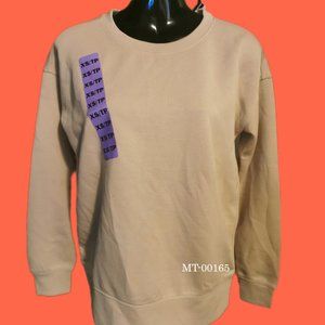 Mondetta  Women's Crew Neck Sweatshirt (Tan)